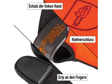 Schnittschutz Sgenspezi - Handschuhe Gre 10 / L - Forsthandschuh fr Motorsge / Kettensge