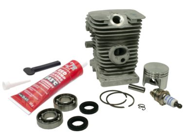 Cylinder old version kit fits Stihl 018 MS180 38mm with 10mm piston pin including gasket kit, spark plug and crankshaft bearings