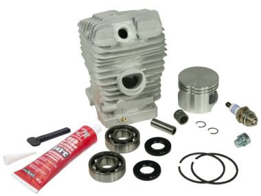 Cylinder kit fits Stihl 039 MS390 MS 390 49mm including gasket kit, spark plug, crankshaft bearings and piston needle cage