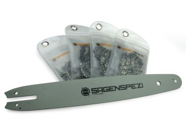30cm Schwert-Set Drive mit 4 Halbmeielketten 1/4P 64TG 1,3mm passend fr Stihl 009 010 011 012 015