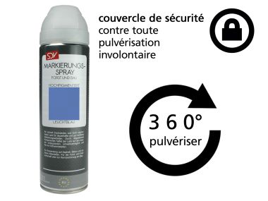 SDV marking spray 500 ml shining blue (high pigmented) including safety cap (new version)