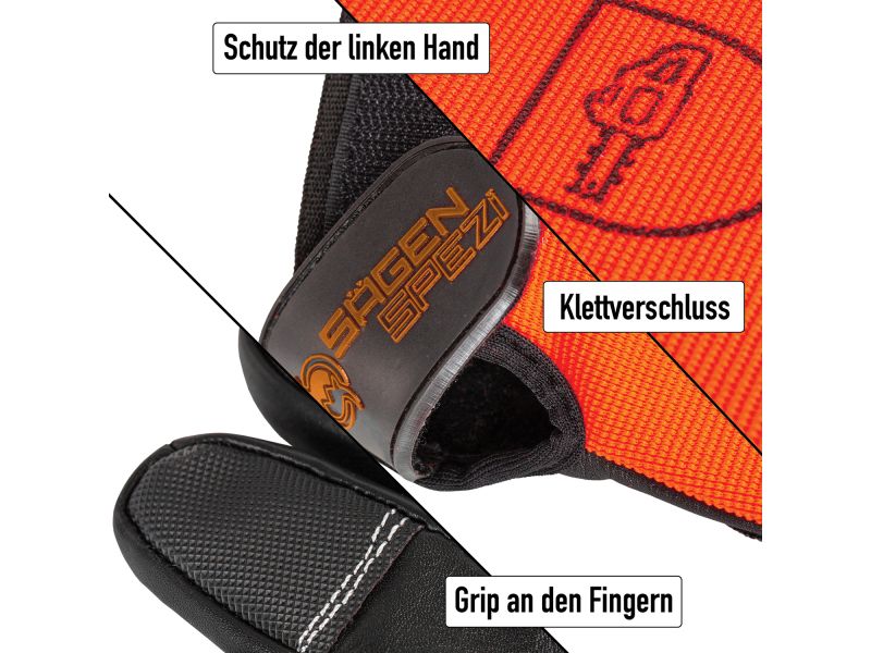 Schnittschutz Handschuhe Forsthandschuh für Motorsäge Kettensäge DE 