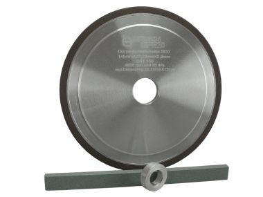 Professional grinding wheel HM 145 mm x 22,23 mm / 12 mm x 3,2 mm compatible with hard metal Duro