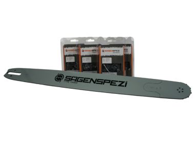 Guide Sgenspezi solid drive de 90cm 3/8 1,6mm et 4 chanes  gouge semi-carre pour Stihl MS 381 MS 382
