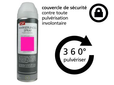 SDV marking spray 500 ml shining pink (high pigmented) including safety cap (new version)