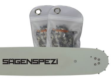25cm Schwert-Set Drive mit 2 Halbmeielketten 3/8P 40TG 1,3mm passend fr Grizzly AKS 2040