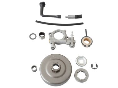 Oil pump conversion kit to the adustable version with .325 7T rim sprocket kit for Stihl 026 MS 260