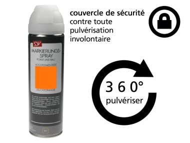 SDV marking spray 500 ml shining orange (high pigmented) including safety cap (new version)